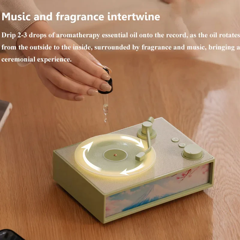 Aromatherapy Bluetooth Speaker with Night Light and Essential Oil Diffuser
