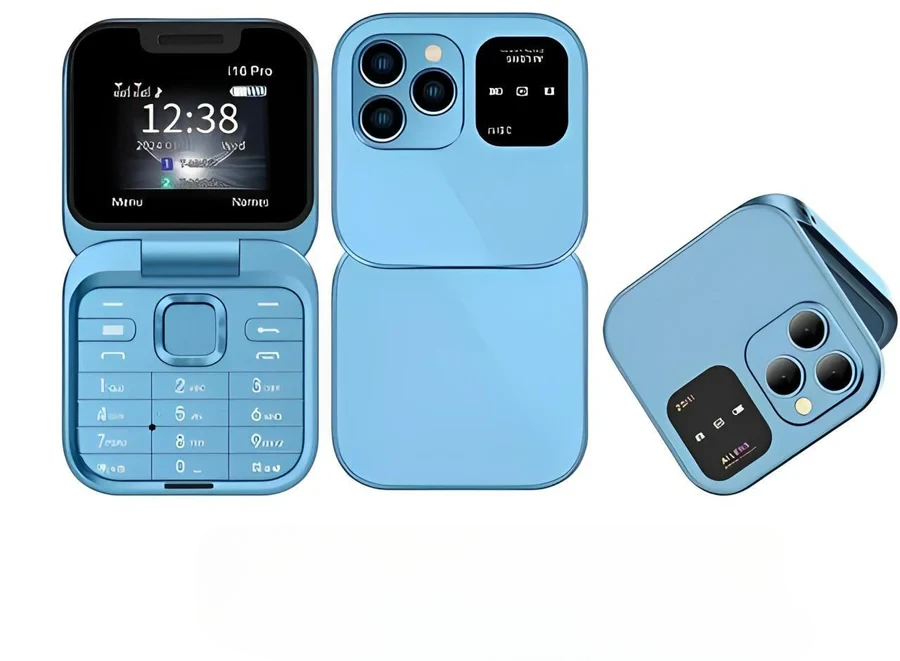 Foldable Dual SIM Flip Phone with Tactile Keypad