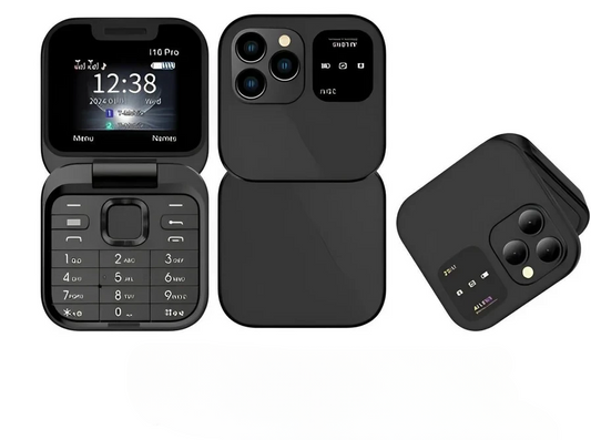 Foldable Dual SIM Flip Phone with Tactile Keypad
