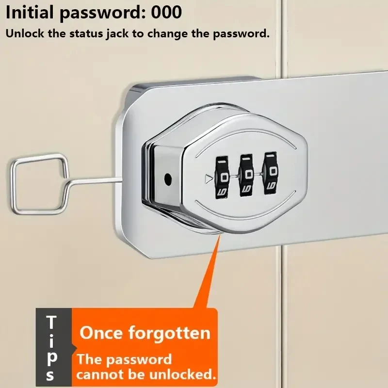 Zinc Alloy 3-Digit Combination Cabinet Lock