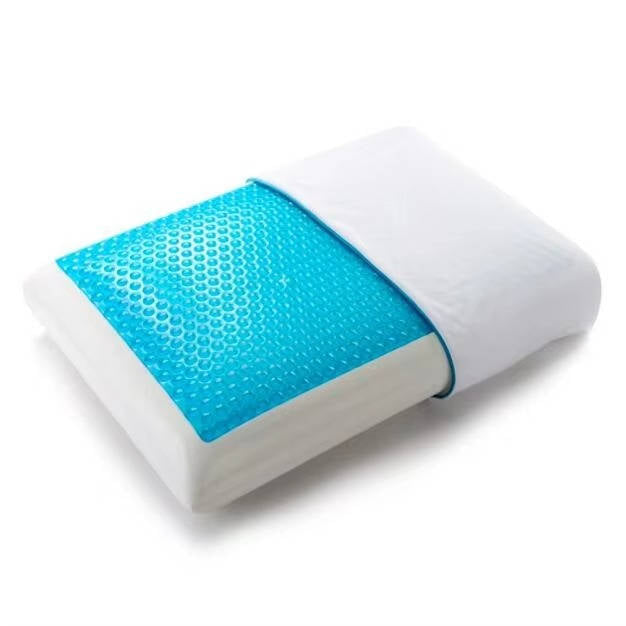Medium Contour Gel Cooling Memory Foam Pillow for Back, Stomach, and Side Sleepers