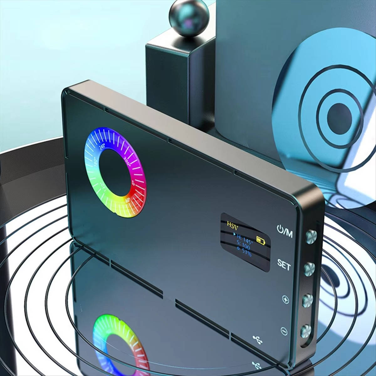 USB Rechargeable RGB Photography Light for Live Streaming and Vlogging