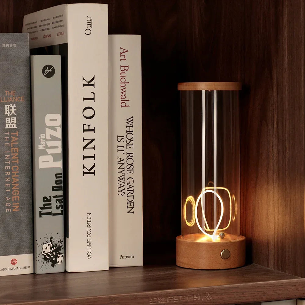 Cordless Magnetic Filament Table Lamp with Touch Dimming