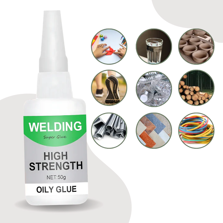 High-Strength Oily Glue for Metal, Plastic, and More