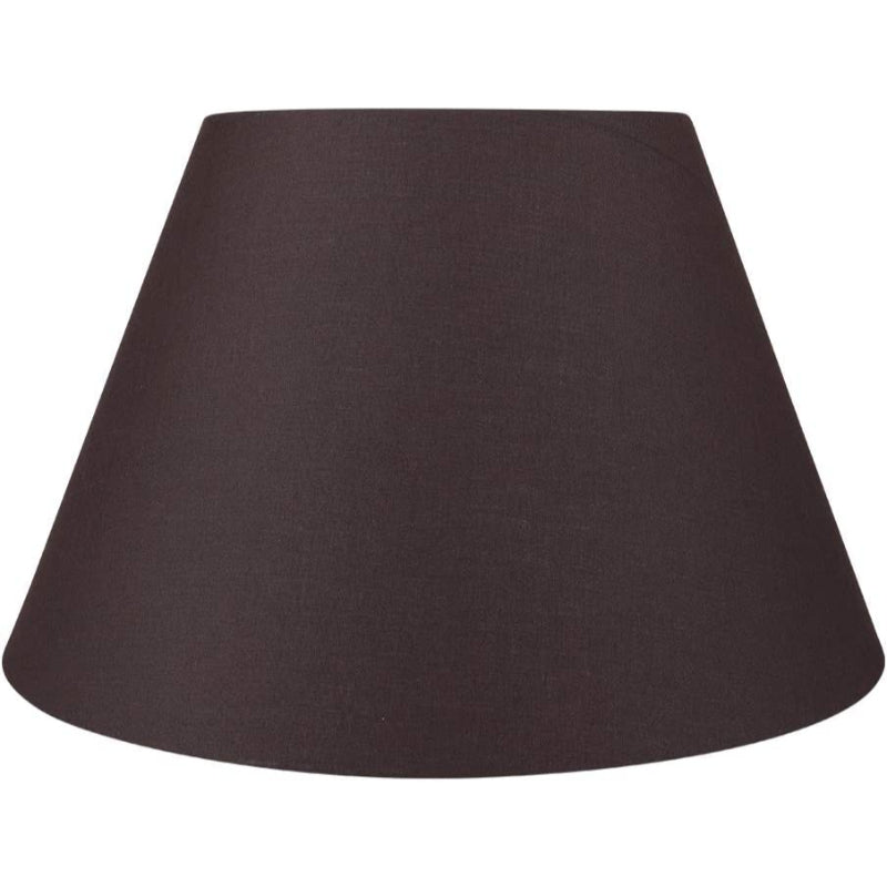 Medium Barrel Linen Lampshade for Table and Floor Lamp, White, Handmade
