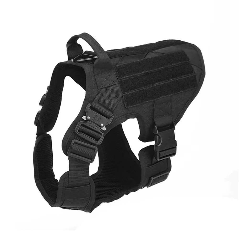 Adjustable Tactical Dog Vest Harness with Leash and Collar for Medium to Large Breeds