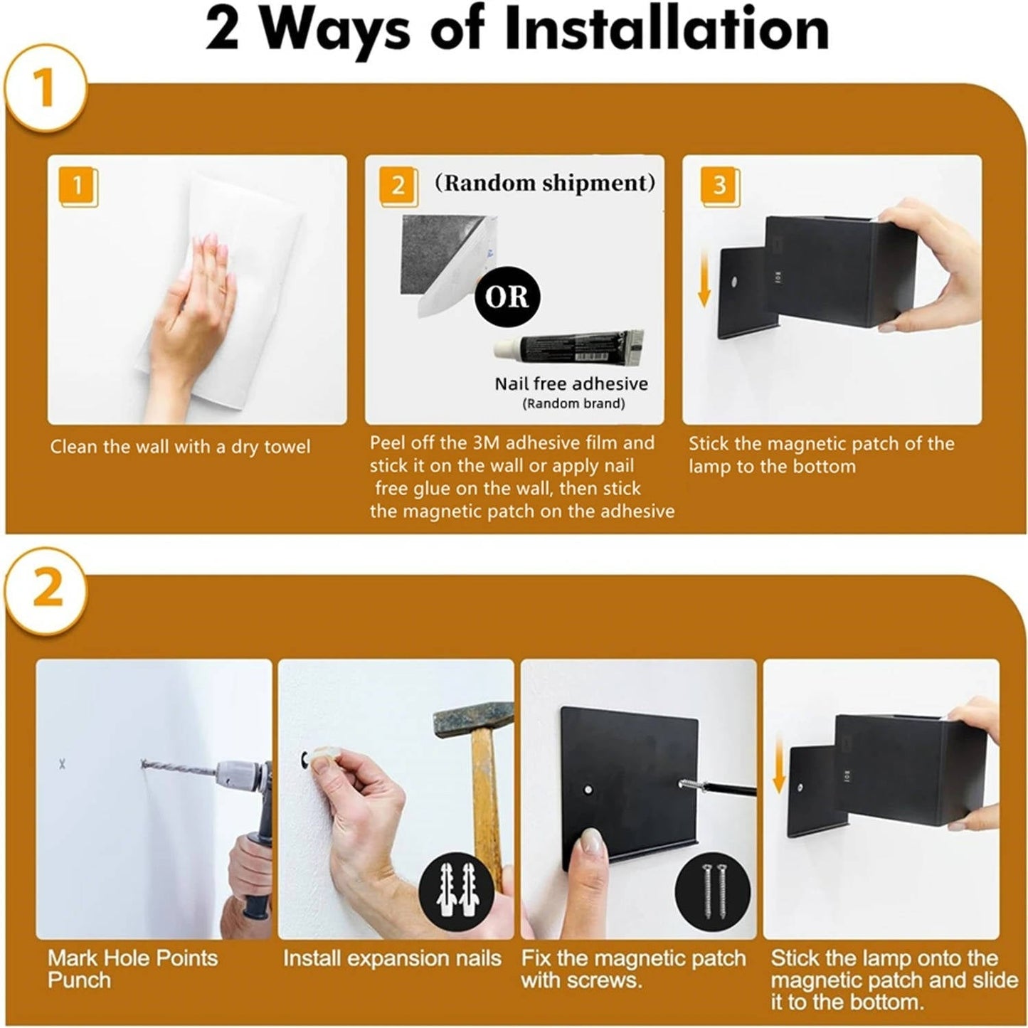 Rechargeable Indoor Wall Light with Motion Sensor and Remote Control