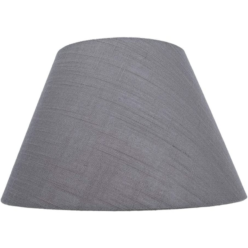 Medium Barrel Linen Lampshade for Table and Floor Lamps, White, Handmade