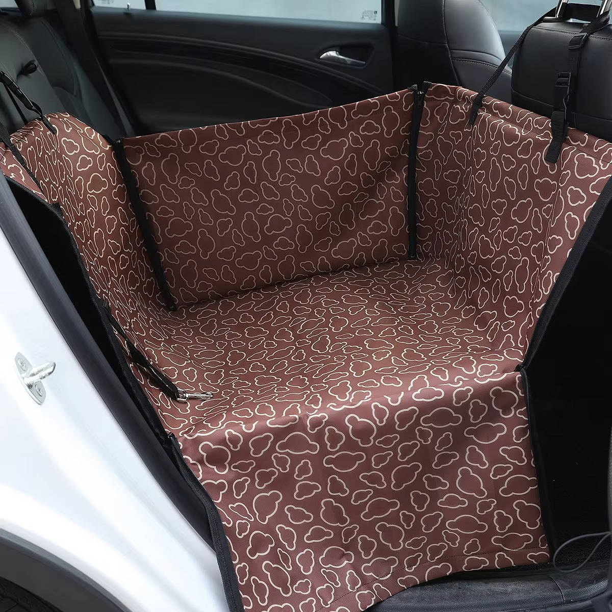 Waterproof Dog Car Seat Hammock Cover with Adjustable Straps
