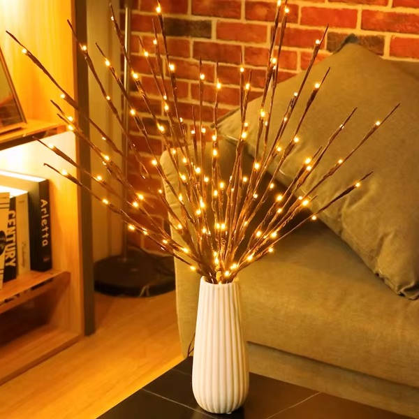 USB Powered Prelit Twig Lights with 60 Warm White LEDs