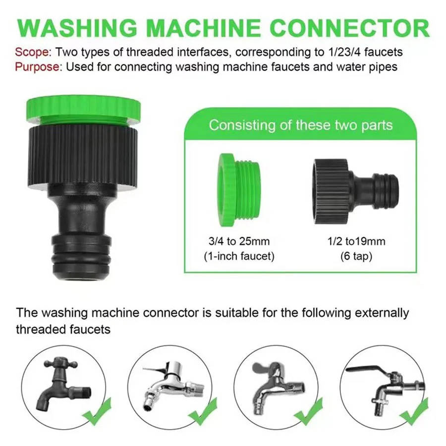 Expandable Garden Hose with 7 Spray Modes and Universal Connectors