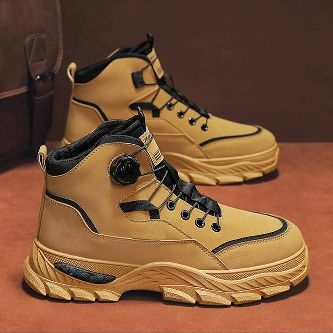 Men's Heavy Duty Slip-On Work Boots with Dial Lock System