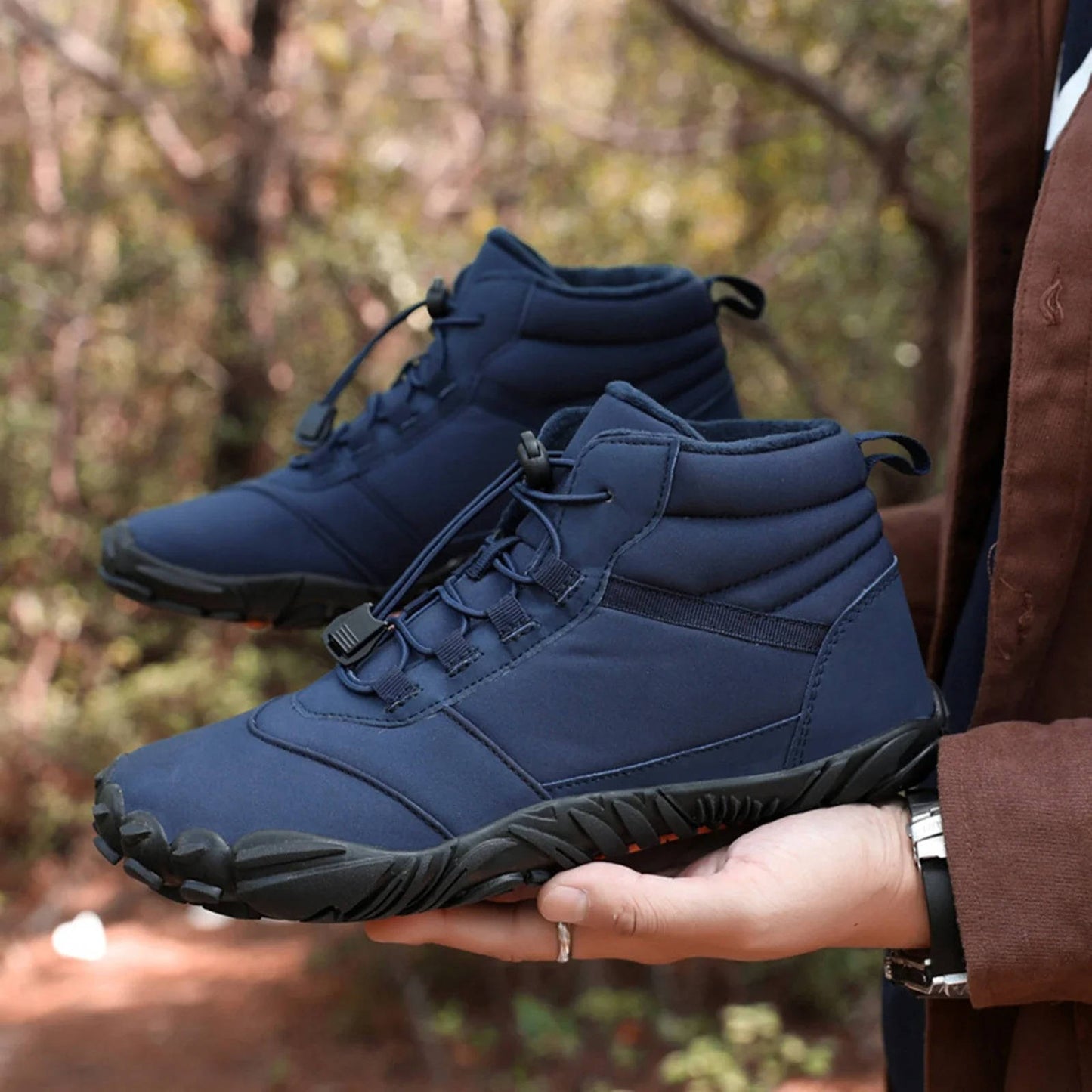 Waterproof Snowproof Winter Barefoot Shoes with Fleece Lining