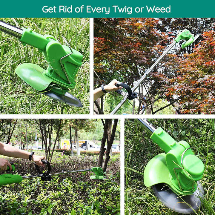 Cordless Electric Grass Trimmer with Rechargeable Battery