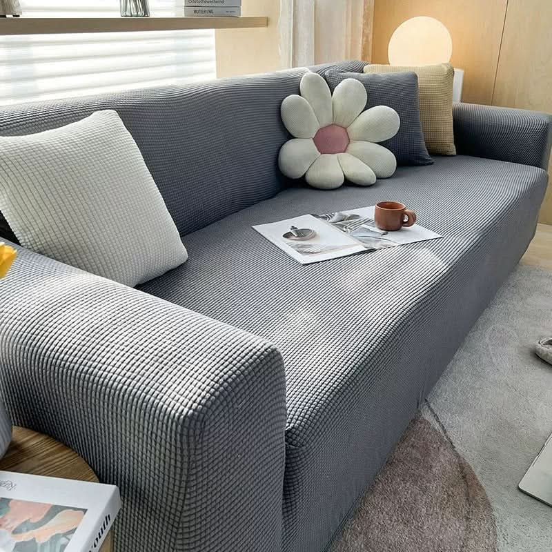 Ribbed Jacquard Non-Slip Sofa Cover for Pets