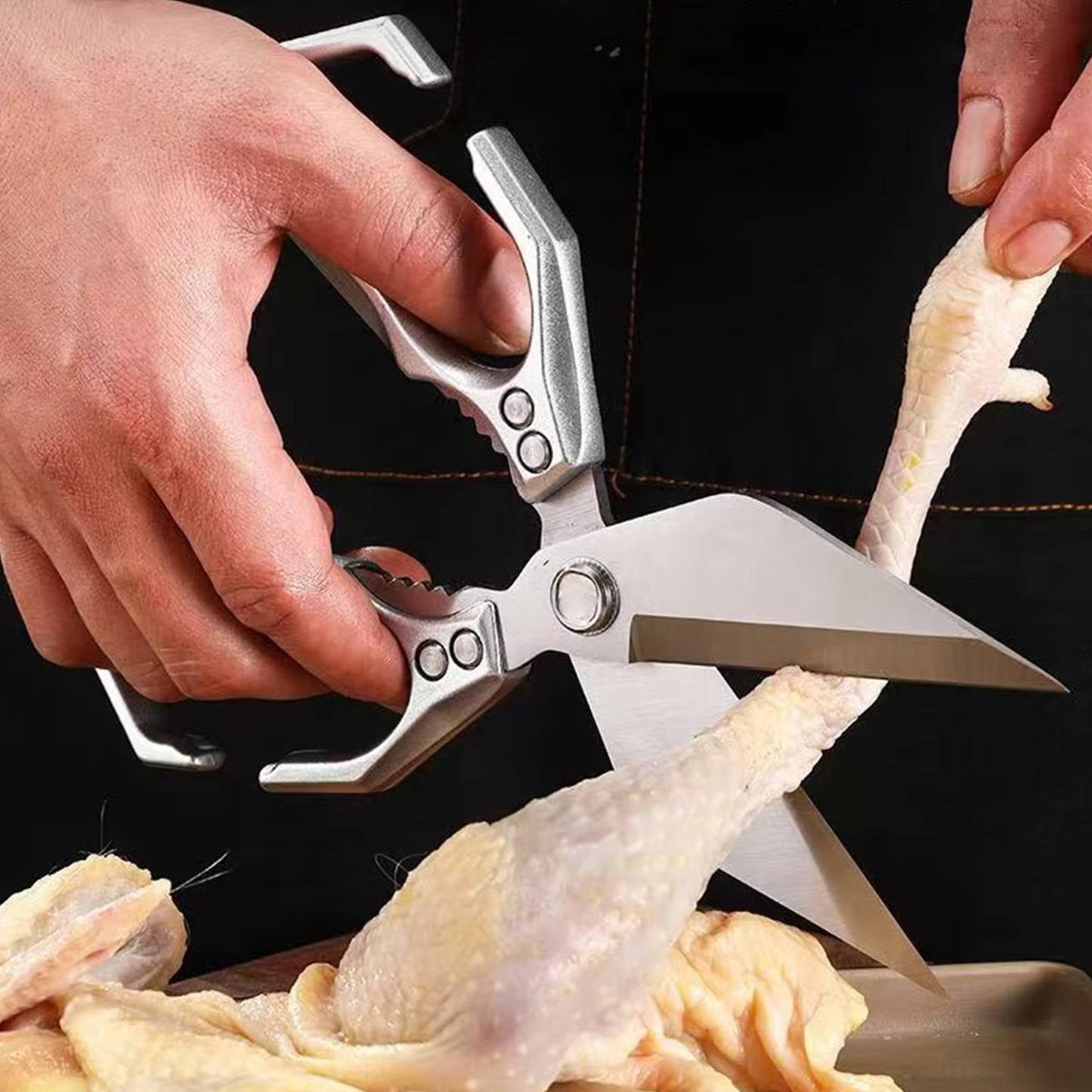 Stainless Steel Kitchen Shears with Ergonomic Grip