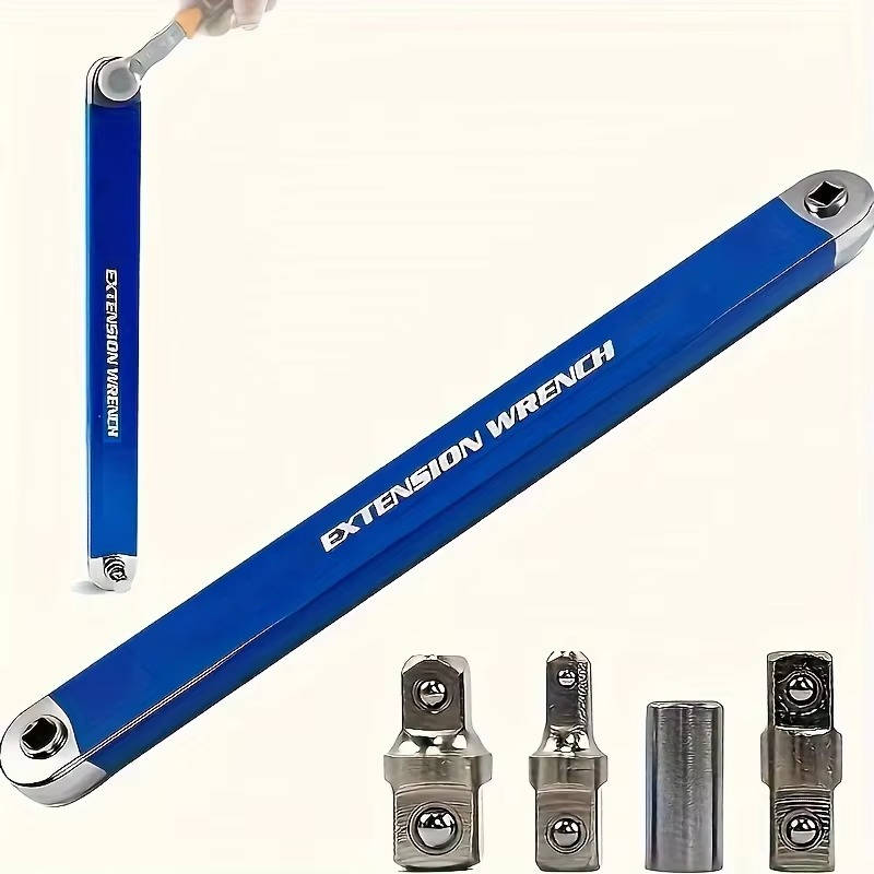 15.4 Inch Slim Extension Wrench with 3 Adapters