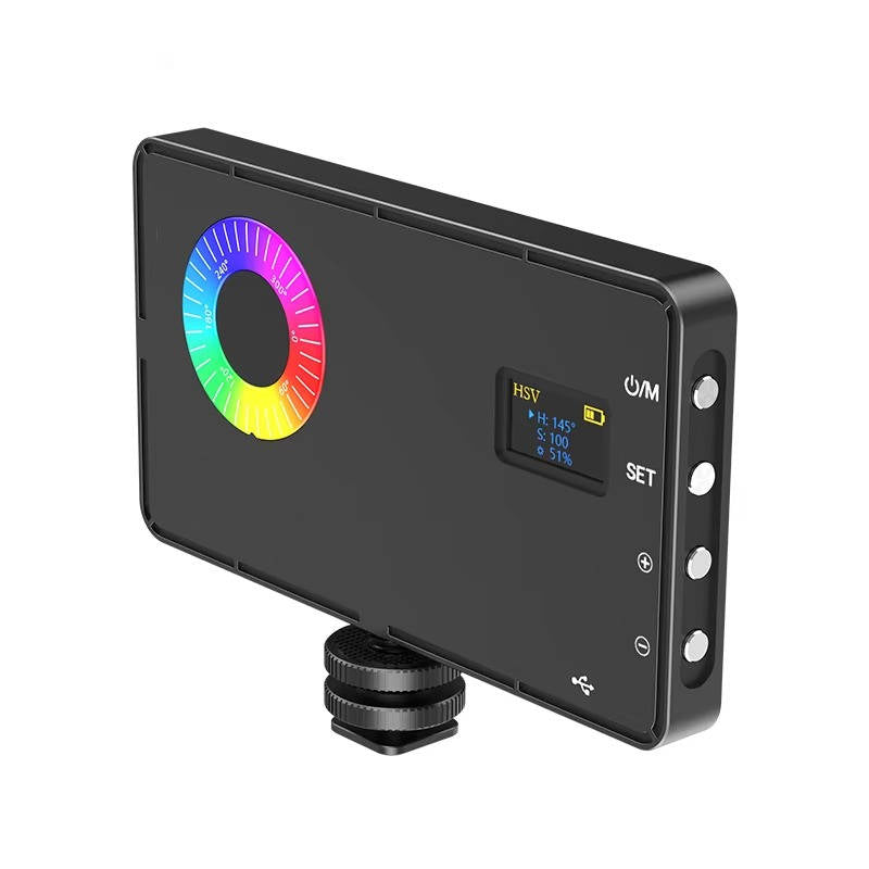 USB Rechargeable RGB Photography Light for Live Streaming and Vlogging