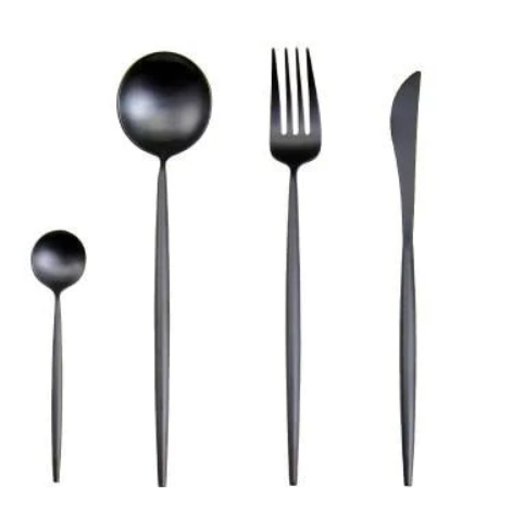 Luxurious Gold and Silver Stainless Steel Cutlery Set 24-Piece