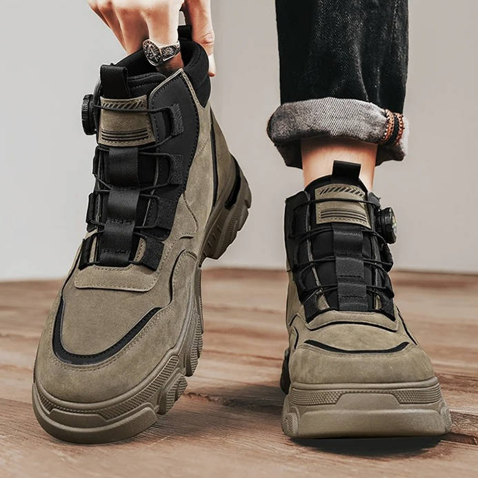 Men's Heavy Duty Slip-On Work Boots with Dial Lock System