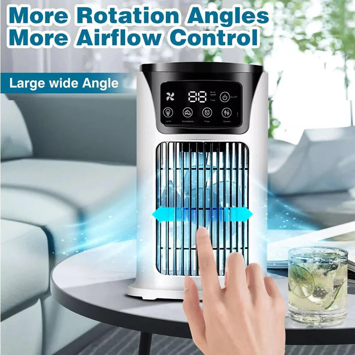 Portable Compact Air Conditioner with Remote Control for Rooms up to 250 sq ft