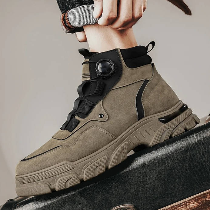 Men's Heavy Duty Slip-On Work Boots with Dial Lock System