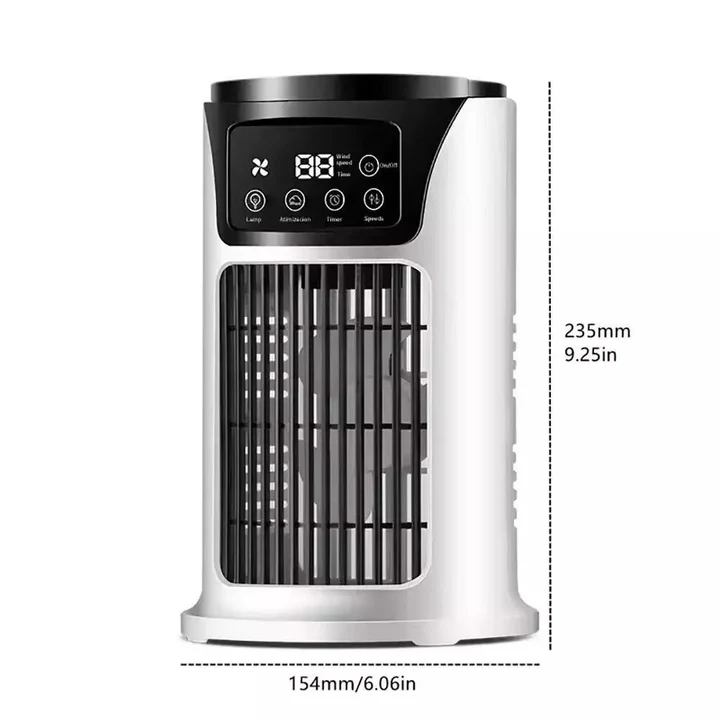 Portable Compact Air Conditioner with Remote Control for Rooms up to 250 sq ft