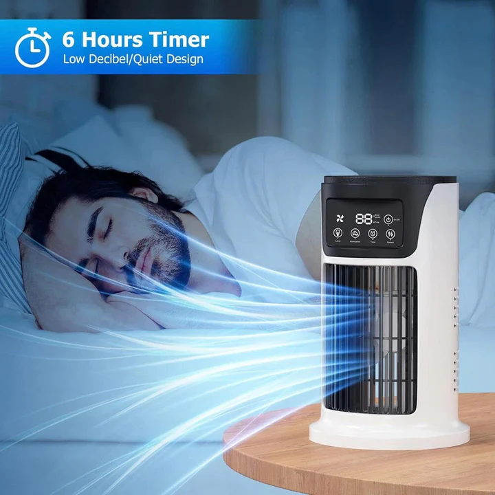 Portable Compact Air Conditioner with Remote Control for Rooms up to 250 sq ft