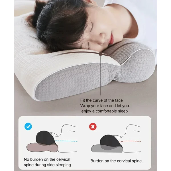 Ergonomic Goose Down Pillow for Neck and Spine Support
