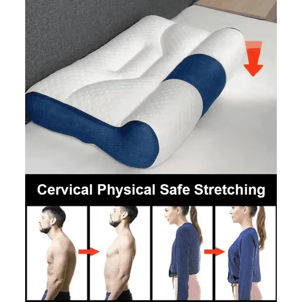 Ergonomic Goose Down Pillow for Neck and Spine Support