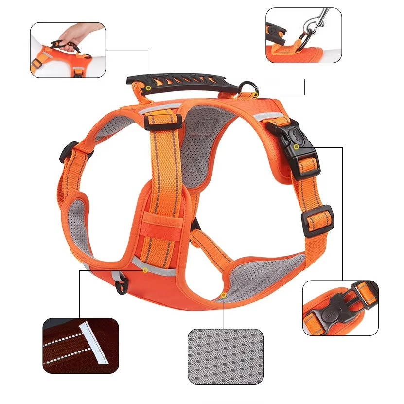 Adjustable Reflective Dog Harness with Breathable Mesh for Small to Medium Dogs