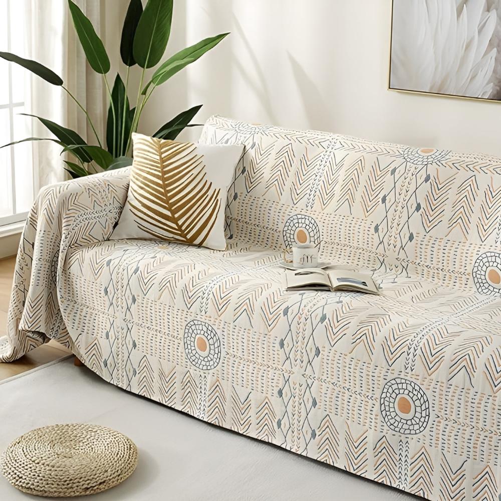 Reversible Cotton Throw Blanket for Cozy Comfort