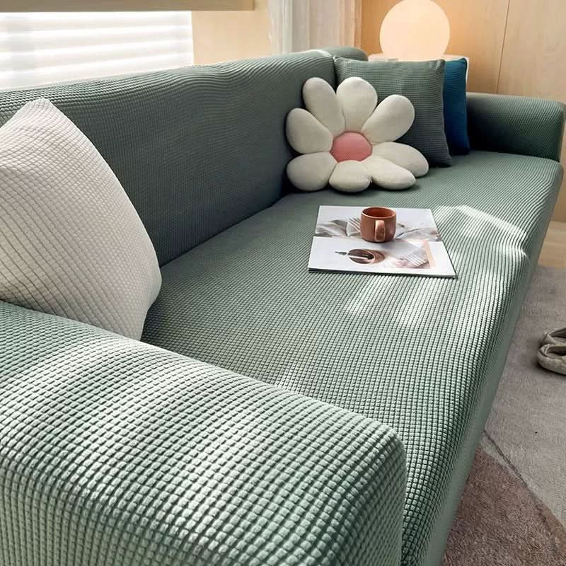 Ribbed Jacquard Non-Slip Sofa Cover for Pets