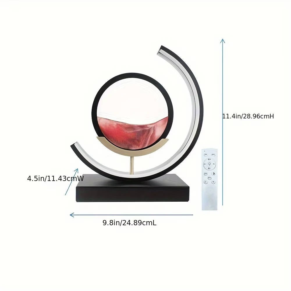 Moving Sand Art with Adjustable Light and 360-Degree Rotation