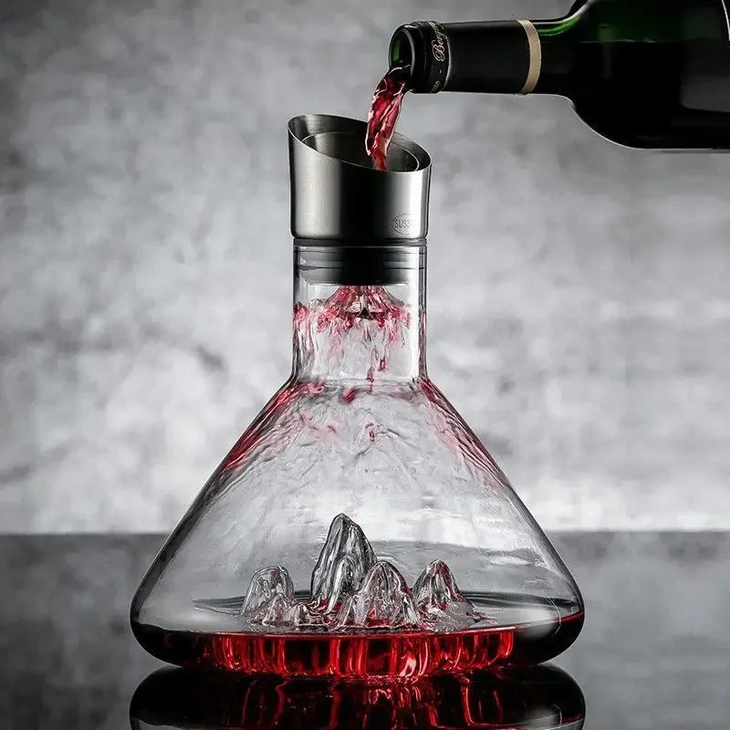 1500ml Lead-Free Crystal Wine Decanter with 12-Channel Aerator