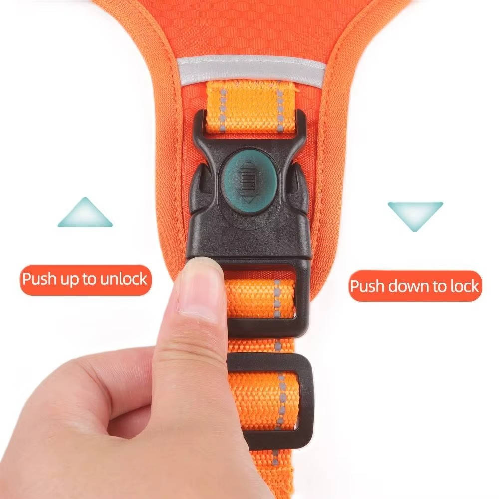 Adjustable Reflective Dog Harness with Breathable Mesh for Small to Medium Dogs