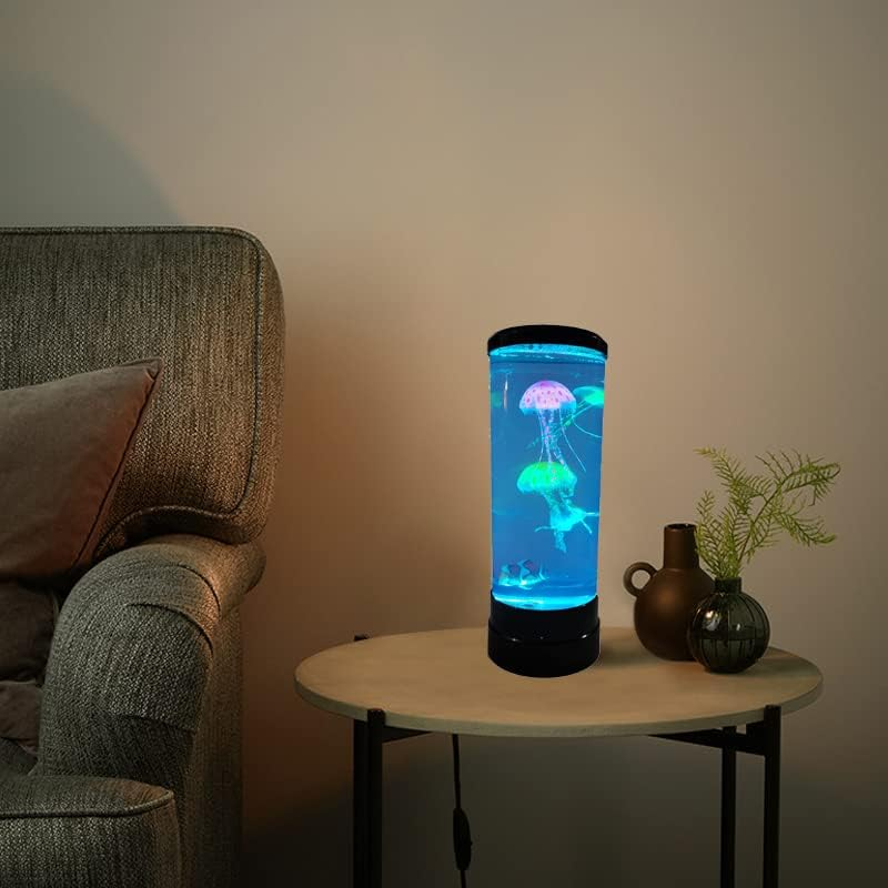 Jellyfish Aquarium Table Lamp with Color-Changing LED Lights