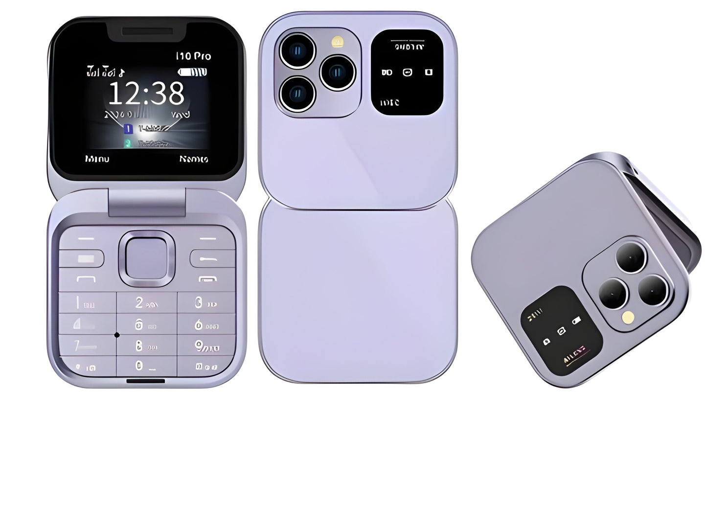 Foldable Dual SIM Flip Phone with Tactile Keypad