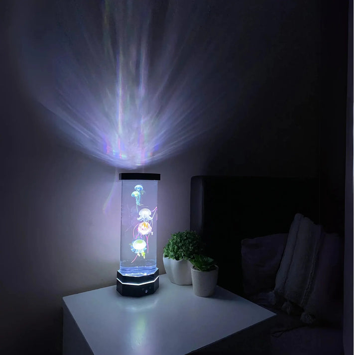 Jellyfish Aquarium Table Lamp with Color-Changing LED Lights