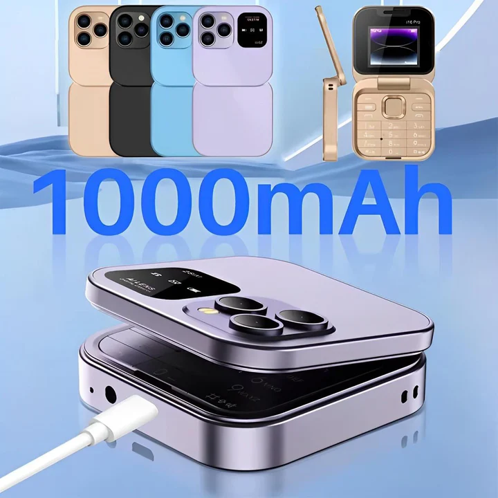 Foldable Dual SIM Flip Phone with Tactile Keypad