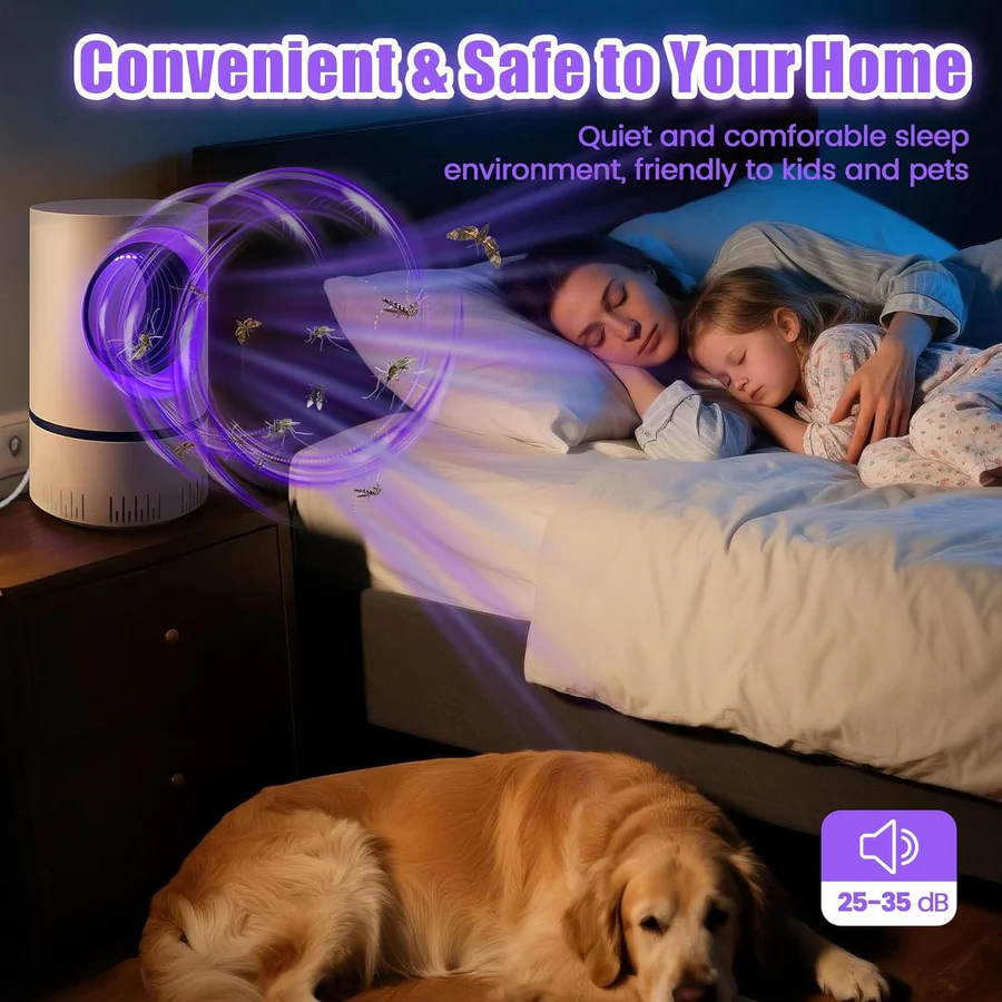 UV Light Mosquito and Fly Trap with USB Power