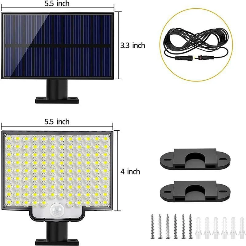 106 LED Solar Motion Sensor Outdoor Light