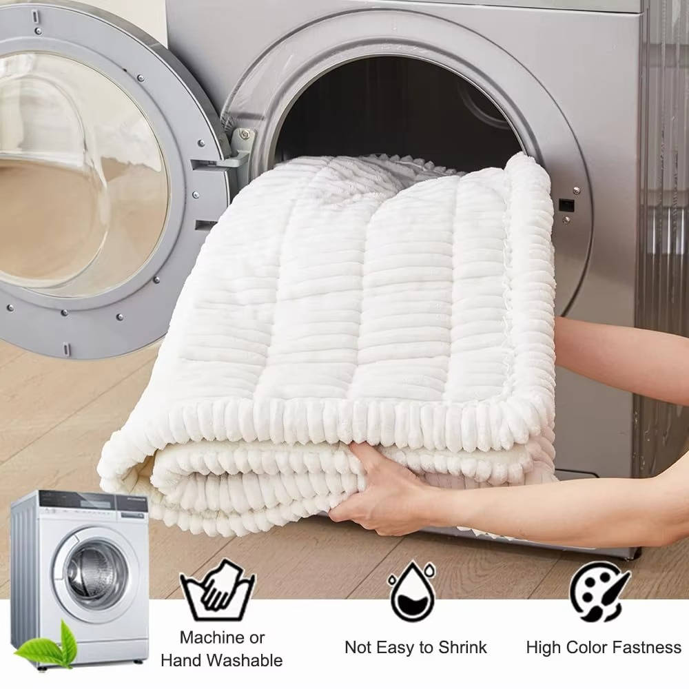 Non-Slip Fuzzy Pet Couch Cover for 2-3 Cushion Sofas, Washable Furniture Protector