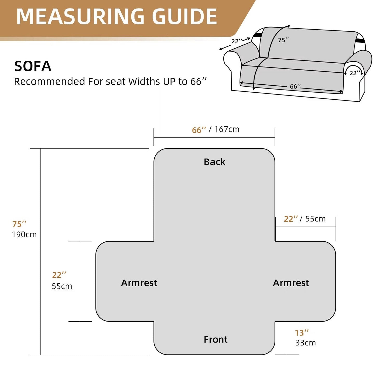 Reversible Water Resistant Sofa Cover for 3 Cushion Couch