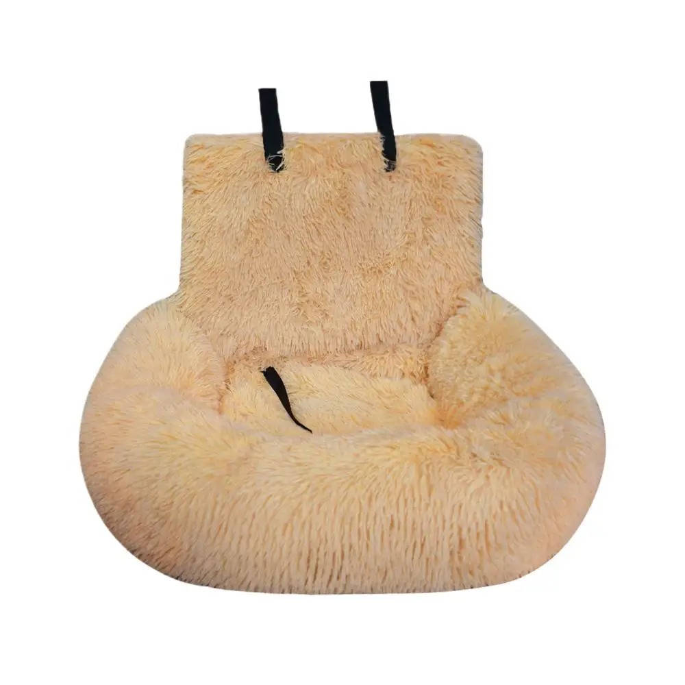 High Backrest Dog Car Bed with Non-Slip Base