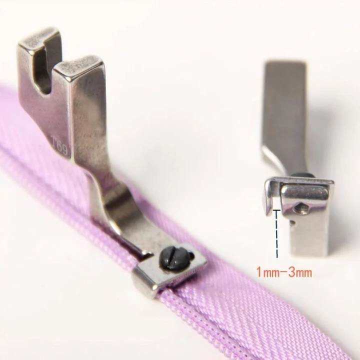 Invisible Zipper Presser Foot for Low-Shank Sewing Machines