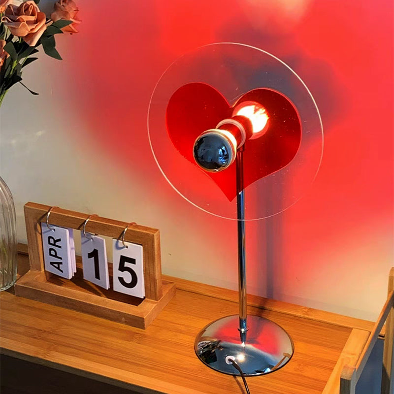 LED Heart Table Lamp - Charming Stainless Steel Design