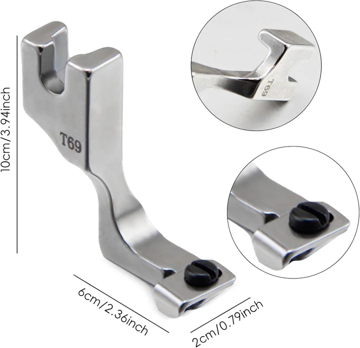 Invisible Zipper Presser Foot for Low-Shank Sewing Machines