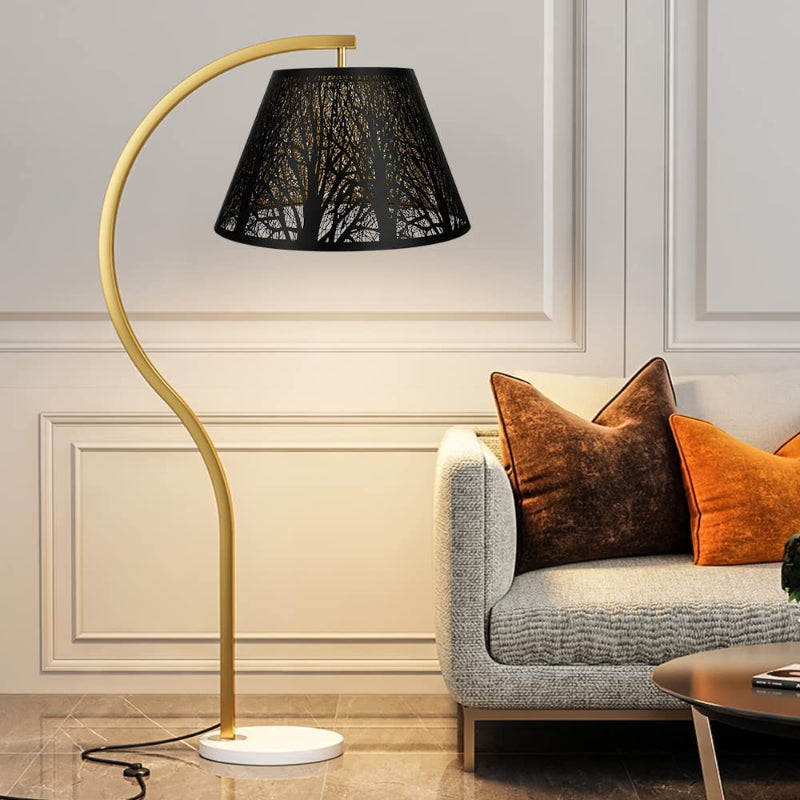 Medium Barrel Linen Lampshade for Table and Floor Lamps, White, Handmade