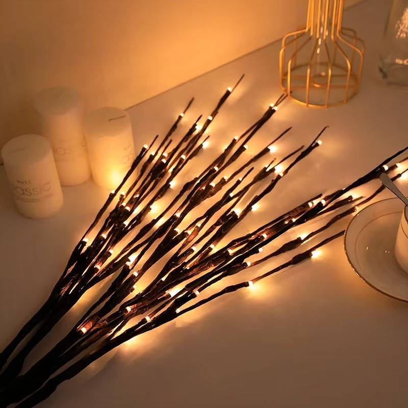 USB Powered Prelit Twig Lights with 60 Warm White LEDs